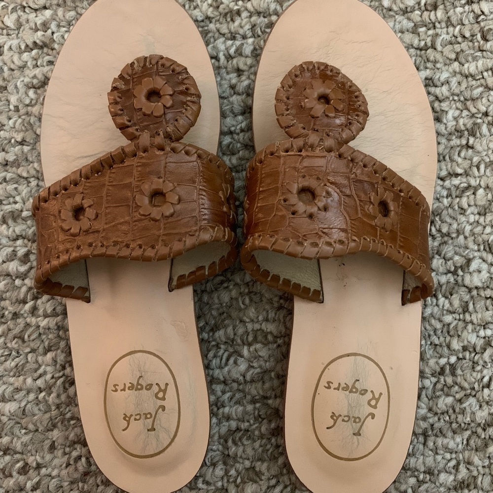 Brown leather Jack Rogers sandals